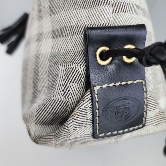 Dooney & Bourke Small Tote Bag & Wallet Set Plaid Canvas Leather Trim USA - Picture 7 of 16